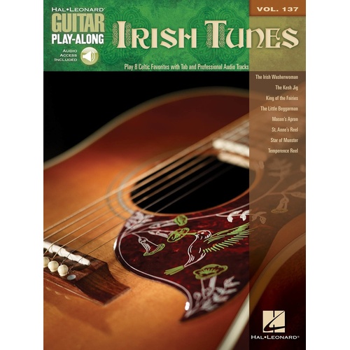 Irish Tunes Guitar Play Along Book/CD V137 (Softcover Book/CD)