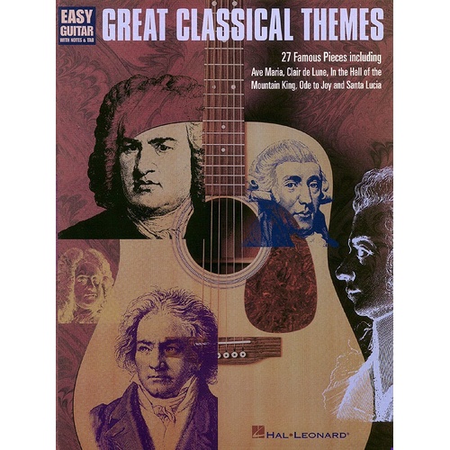 Great Classical Themes Easy Guitar Notes and TAB (Softcover Book)