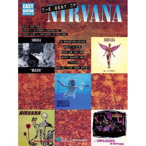 Best Of Nirvana Easy Guitar Notes TAB (Softcover Book)