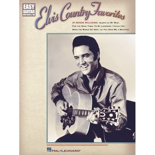Elvis Country Favorites Easy Guitar Notes & TAB Songbook
