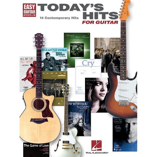 Todays Hits For Easy Guitar Notes and TAB (Softcover Book)