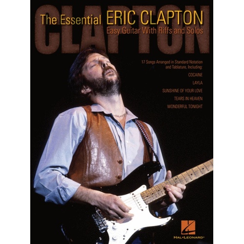 Essential Eric Clapton Easy Guitar Riffs and Solos TAB (Softcover Book)