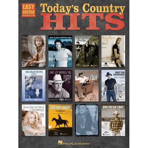 Todays Country Hits Easy Guitar Notes and TAB (Softcover Book)