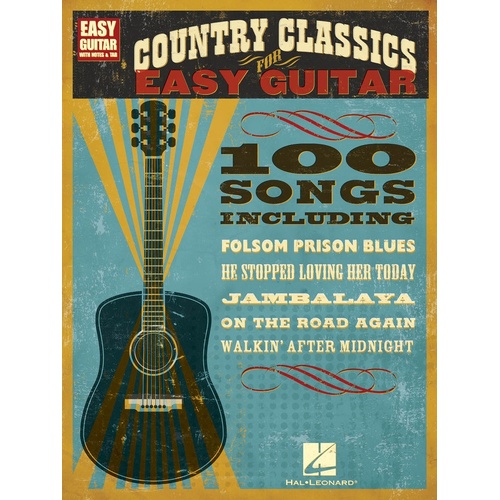 Country Classics Easy Guitar Notes TAB (Softcover Book)