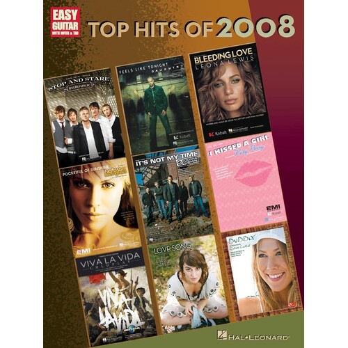 Top Hits Of 2008 Easy Guitar Notes and TAB (Softcover Book)