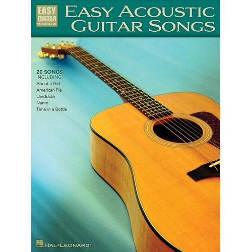 Easy Acoustic Guitar Songs with Notes & TAB - 20 Top Hits