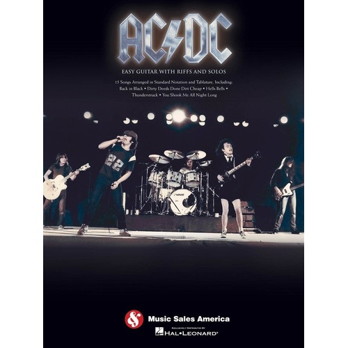 AC/DC Easy Guitar with Riffs & Solos Tab Songbook