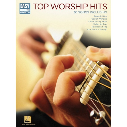 Top Worship Hits Easy Guitar Notes and TAB (Softcover Book)