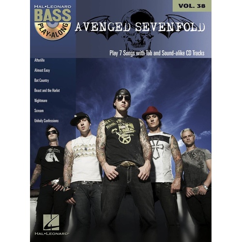 Avenged Sevenfold Bass Play Along Book/CD V38 (Softcover Book/CD)