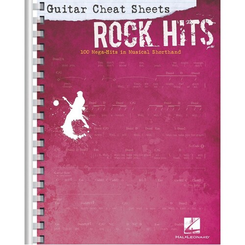 Guitar Cheat Sheets Rock Hits (Softcover Book)
