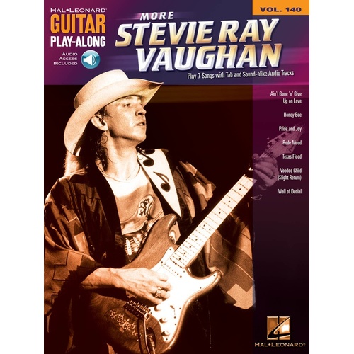 More Stevie Ray Vaughan Guitar Playalong V140 Book/Online Audio (Softcover Book/Online Audio)