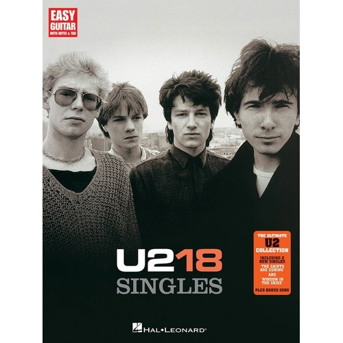 U2 - 18 Singles Easy Guitar Notes & Tab Songbook