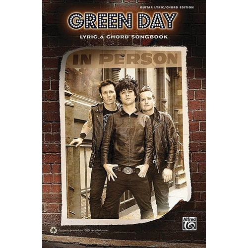 Green Day Lyric & Chord Songbook - 70 Songs for Guitar