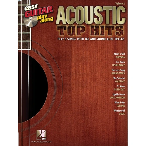 Acoustic Top Hits Easy Guitar Play-Along Book/CD Volume 2