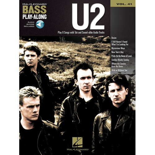 U2 Bass Playalong V41 Book/Online Audio (Softcover Book/Online Audio)
