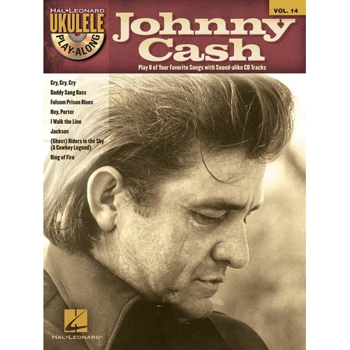 Johnny Cash Ukulele Play-Along V14 Songbook with Backing Tracks