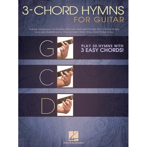Three Chord Hymns for Guitar - 32 Pages of Lyrics & Chords by Hal Leonard