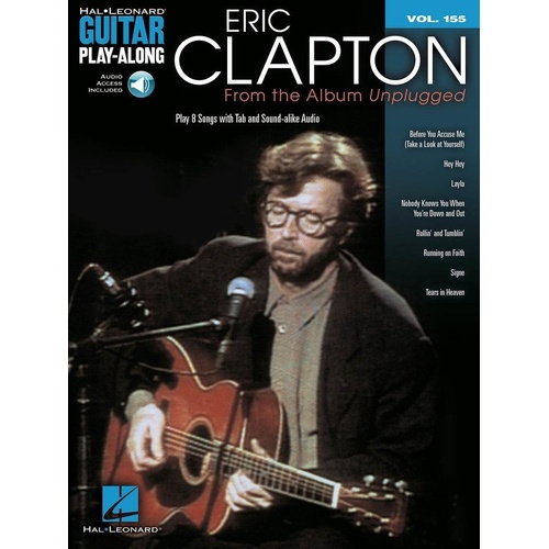 Eric Clapton Unplugged Guitar Play-Along V155 BK/OLA