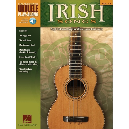 Irish Songs Ukulele Play Along Book/CD V18 (Softcover Book/CD)