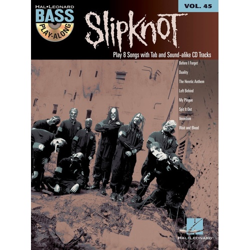 Slipknot Bass Play Along Book/CD V45 (Softcover Book/CD)
