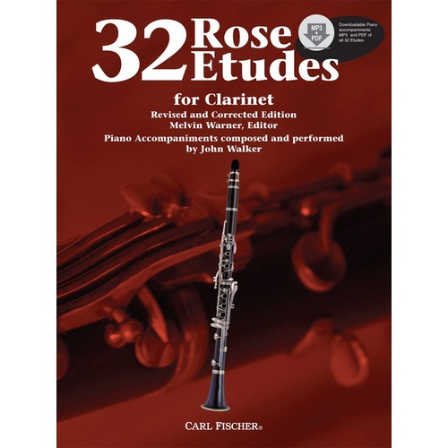 ROSE - 32 ETUDES FOR CLARINET Book/Online Audio