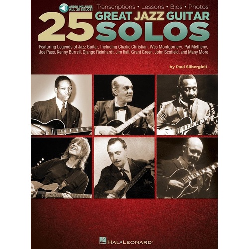 25 Great Jazz Guitar Solos - Book with Audio Compendium