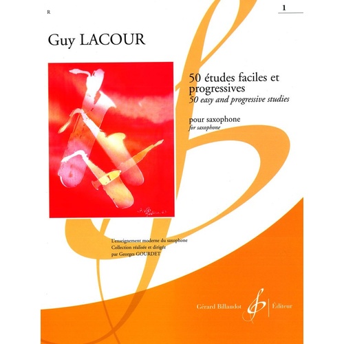 LACOUR - 50 EASY AND PROGRESSIVE STUDIES Book 1 SAX
