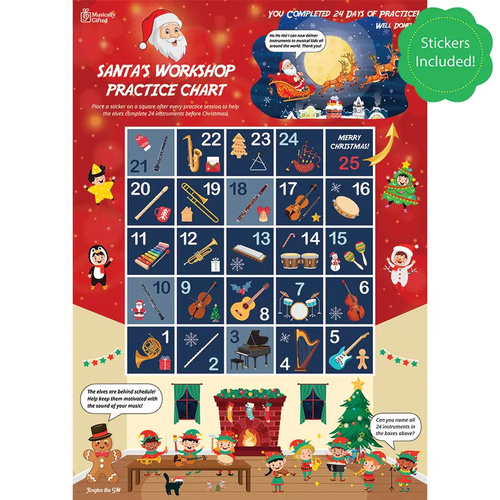 Santas Workshop A3 Music Practice Chart
