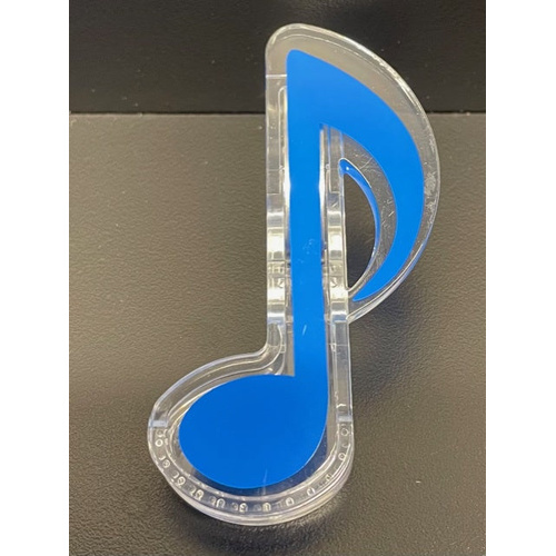 Music Quaver Paper Clip - Blue, 7cm