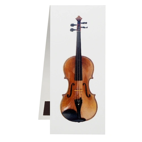 Magnetic Bookmark White Violin 10.5 x 4.4cm