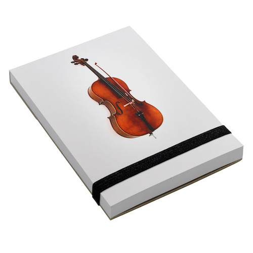 White Cello Notepad for Music Lovers 10.5cm x 7.5cm