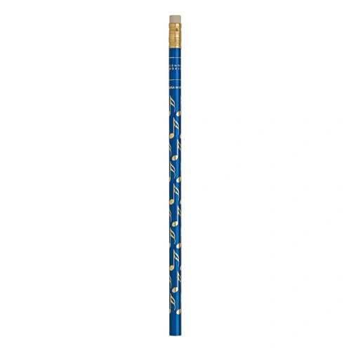Blue Music Pencil with Gold Semiquavers