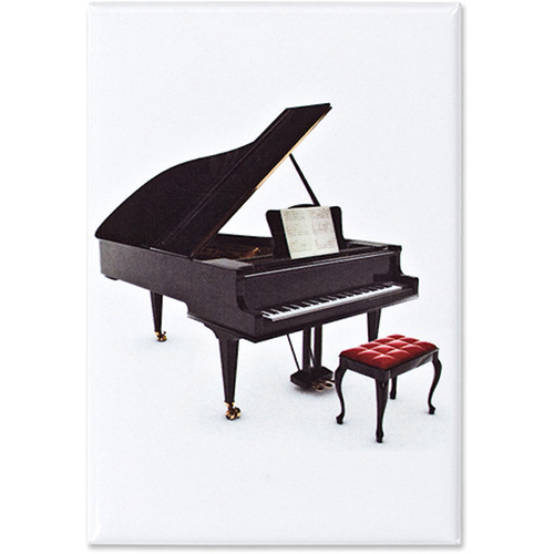 Grand Piano Fridge Magnet - White Background