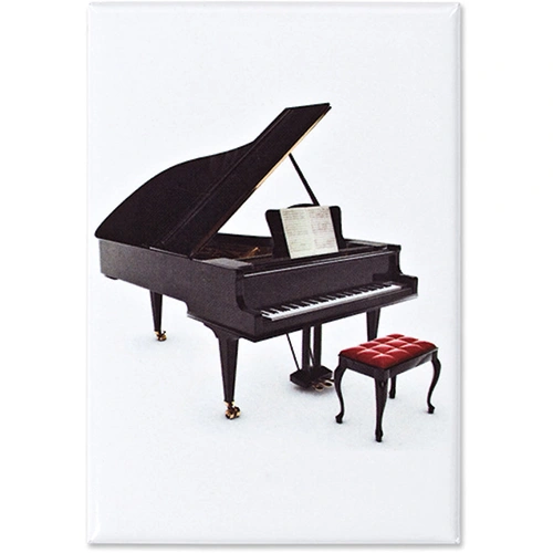 Grand Piano Fridge Magnet - White Background