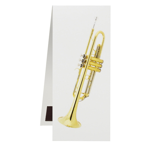 Magnetic Brass Trumpet Bookmark 10.5 x 4.4cm