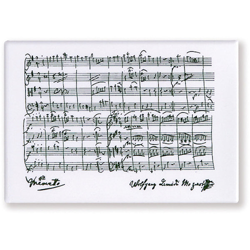 Mozarts Manuscript Fridge Magnet 5.3 x 7.8cm
