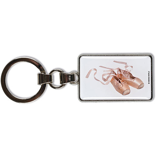 Ballet Keyring Pink Ballet Shoes 3 x 4.5cm