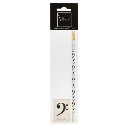 Bass Clef Stationery Set with Eraser and Pencil
