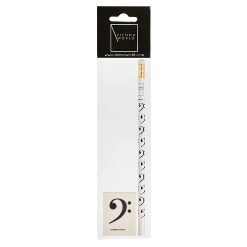Bass Clef Stationery Set with Eraser and Pencil