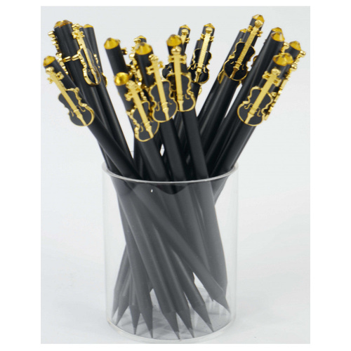 Pencil with Black and Gold Violin Charm