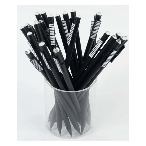Black Music Pencil with White Piano Keyboard Charm