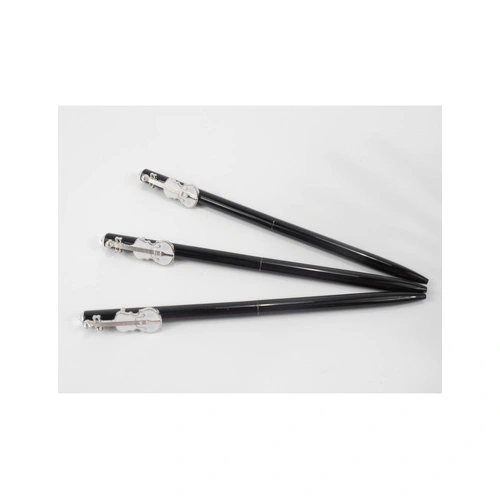 Music Pencil Black with White Crystal Violin Charm