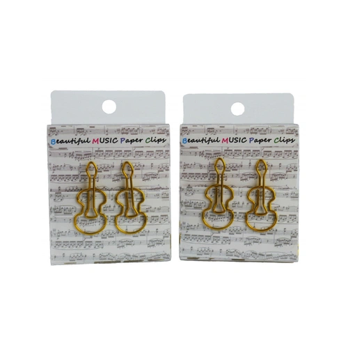 Gold Violin Viola Cello Paper Clips - Pack of 15