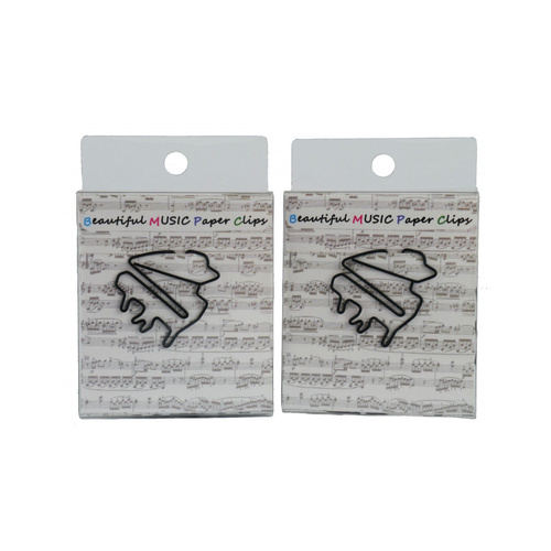 Grand Piano Paper Clips - Pack of 15 - Black