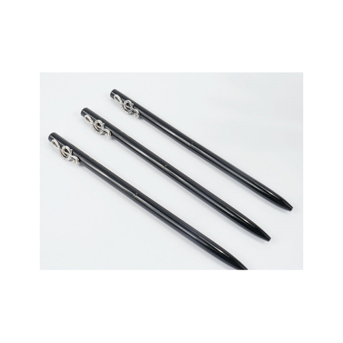 Music Pen with Silver Treble Clef Charm - Black