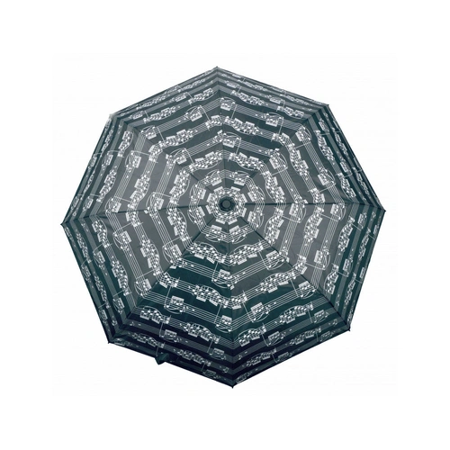 Folding Black Umbrella with Manuscript Design, 100cm Circumference