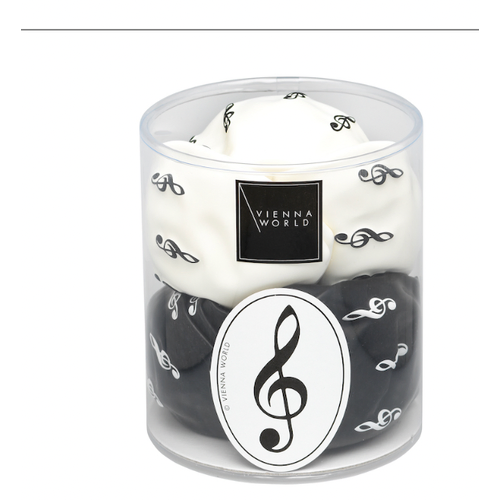 Black Balloon with White Treble Clefs