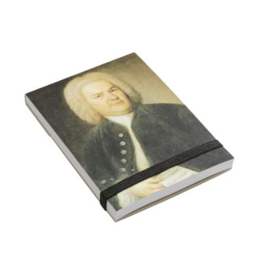 Bach Portrait Pocket Notepad with Elastic Band - Stationery