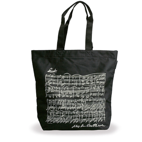 Black Beethoven Shopping Bag 38x39x15cm with Handle