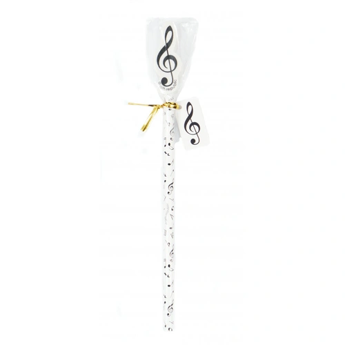 Music Pencil with Treble Clef Eraser and Black Notes